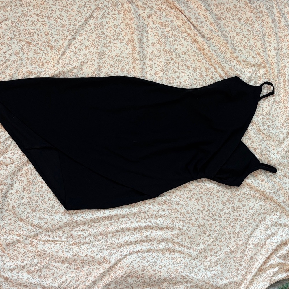 Planet Gold Black Asymmetrical Dress